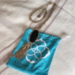 Kendra Scott Long Necklace Black/Gold